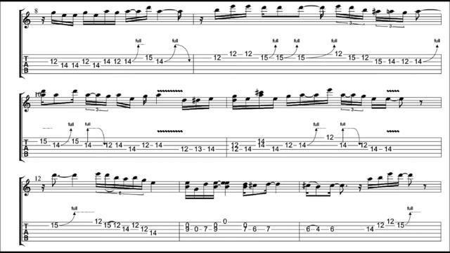 ACDC - Back In Black Guitar Solo With Tabs And Backing Track