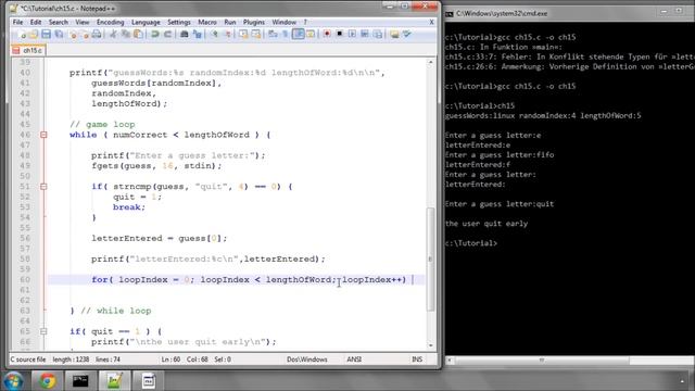 Beginning C Programming - Part 15 - Hangman Game (3)