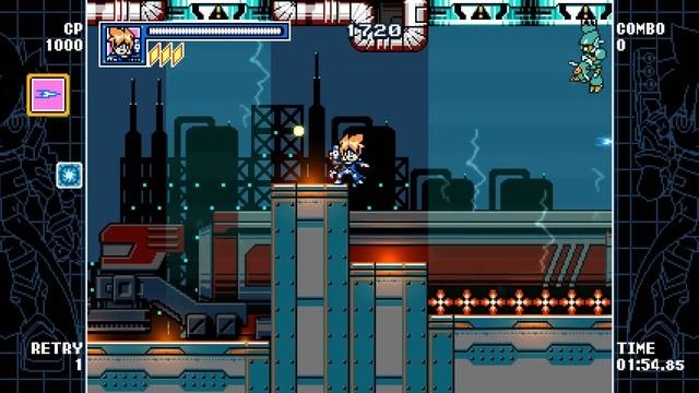 Mighty Gunvolt Burst Walkthrough Part 1 City  Oil Platform Nintendo Switch
