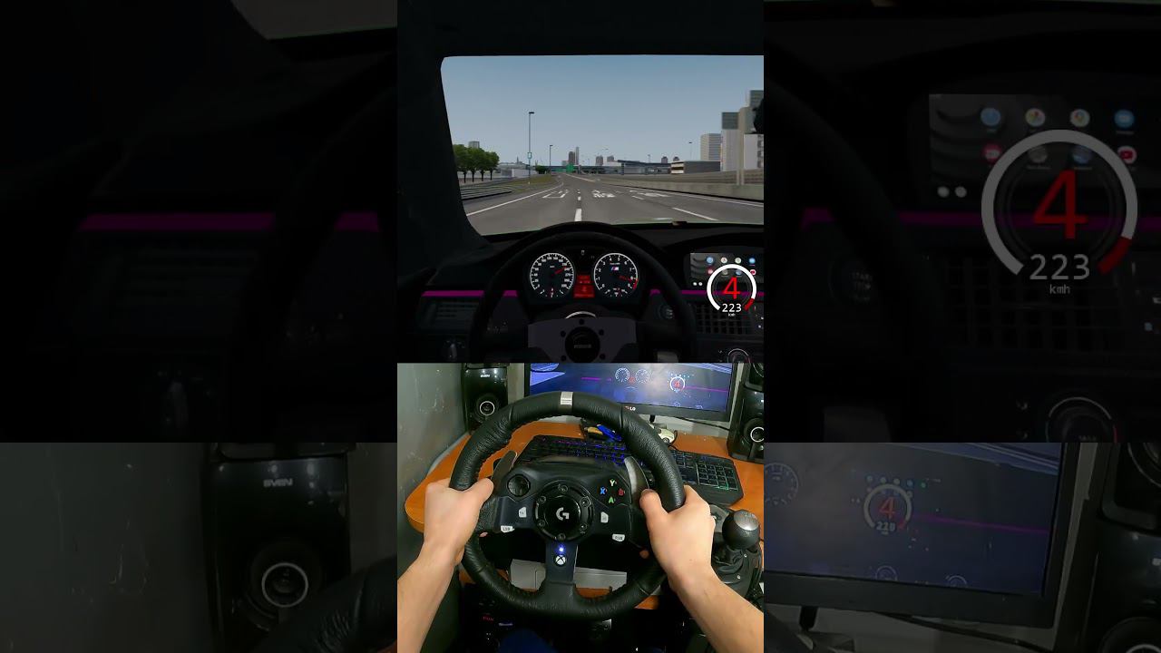 I accelerated it to the maximum BMW M3 v8