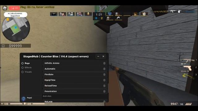 Roblox Counter blox script  staged hub  pepsi.club V4.4 review