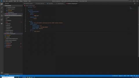 Setting up Orchard Core Web App and a MS SQL Server running in Docker Containers via Docker Compos