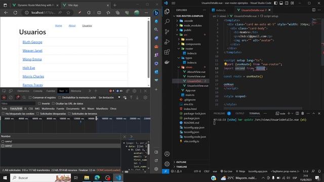 30. Rutas dinámicas con vue-router y useRoute | AbiDev