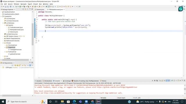 Selenium with java Part-6(Firefox & Edge Browser Initialization )