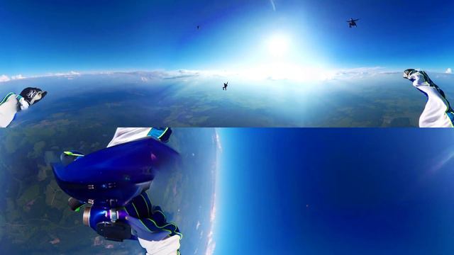 SkyDive in 360° Virtual Reality via GoPro  Прыжок с парашютом в 360° градусов