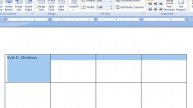 How to Use Tables in Microsoft Word 2007