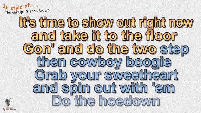 Blanco Brown -The Git Up - Instrumental and Karaoke by rolf rattay