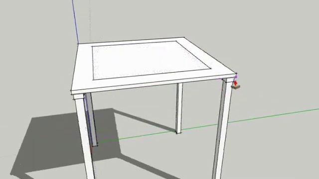 Проектирование в Google SketchUp. Стол за 1 минуту.