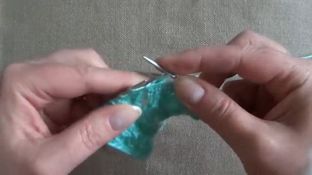 Вяжем ажурный узор спицами "Колокольчики"