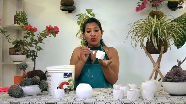COMO PINTAR E IMPERMEABILIZAR MACETAS DE YESO / Excelente opción para negocio ?