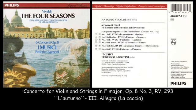Vivaldi - The Four Seasons - I Musici - Federico Agostini - 1988