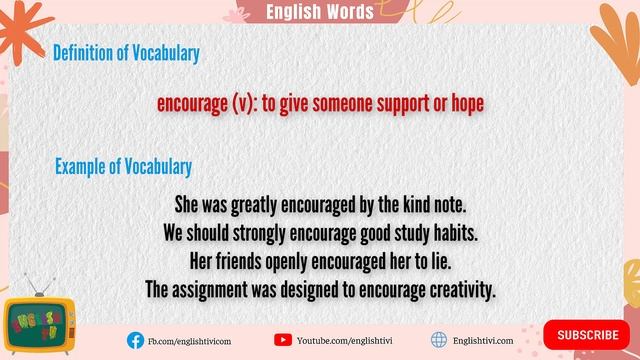 English TV | English Words With Examples | English Vocabulary Words with Meaning | Lesson 28 ✔