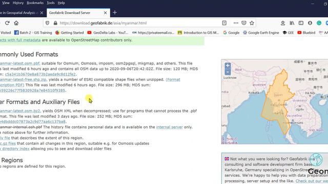 Free GIS Data Sources - Lesson 1 - Download OSM data from Geofabrik