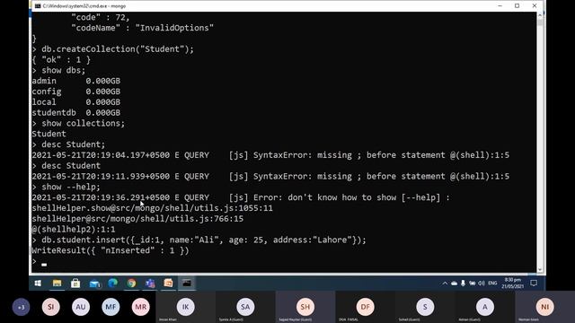 8. NoSQL Database - A practical demonstration  of NoSQL on MongoDB