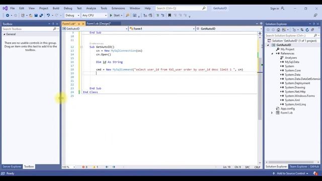 Visual Studio 2019: Create Auto String ID with MySQL Database  Guru Tech