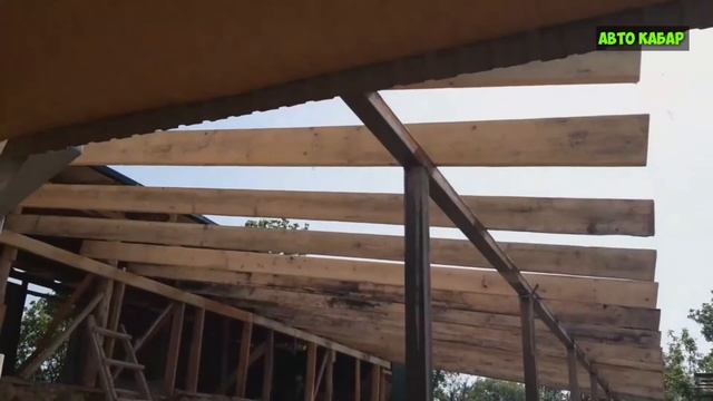 ХУНАРМАНДЧИЛИК СИРЛАРИ / НАВЕС ТОМ ЁПИШ / НАВЕС / СТРОИТЕЛЬ / КРИША / СТРАПЕЛ