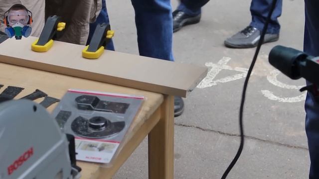 Резка дерева болгаркой стала безопасной с новым карбид вольфрамовым диском Bosch