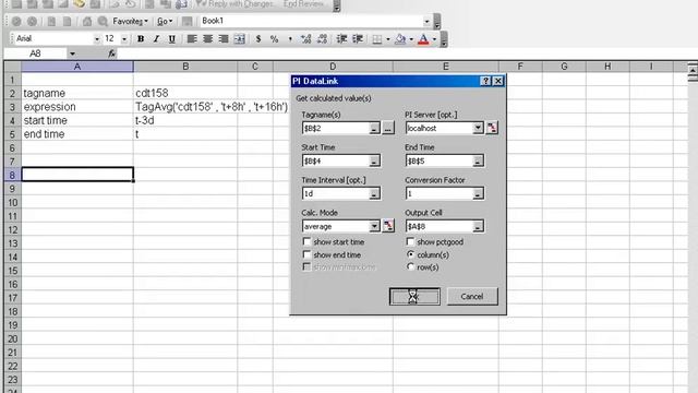 OSIsoft: PI calculation vs PI expression in PI DataLink. v3.1