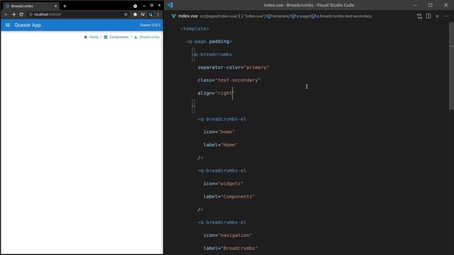 Learn Quasar Components - QBreadcrumbs
