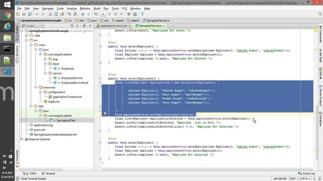 ESpark Adarsh Spring Aop Annotation Example