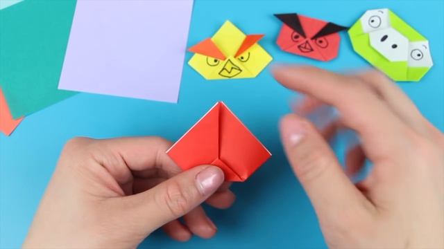 Angry Birds Craft - Origami Angry Birds - Red Bird
