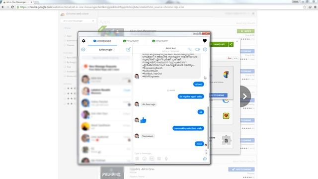 All In One Messenger (Whatsapp+FB Messenger+Skype+Telegram+WeChat and more)