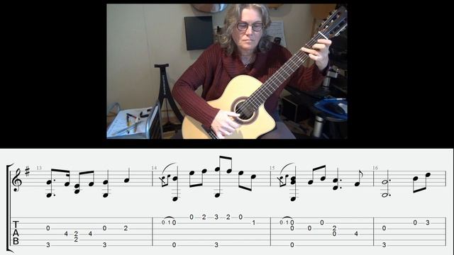 Dolly MacDonhough - Turlough O'Carolan, arr. Sylvia Molenberg, with tabs and slices