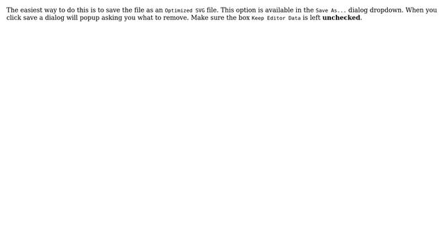 Removing personal data from SVG file (2 Solutions!!)