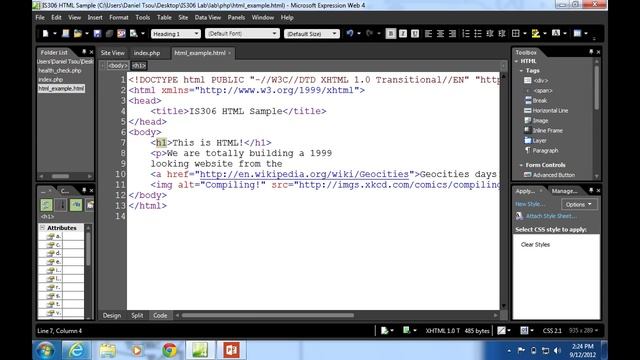 IS306 Lab #6 - Introduction to HTML