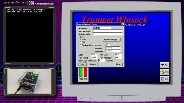 MiSTer FPGA-based PC ao486 with Windows 95 (Part 2): Internet Setup and Web Navigation