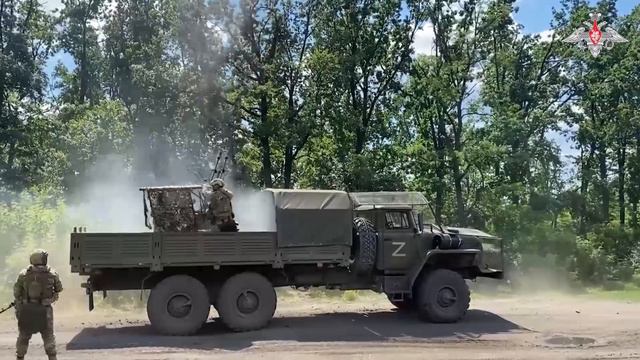 Расчет зенитной установки ЗУ-23 уничтожил украинский БПЛА на Донецком направлении