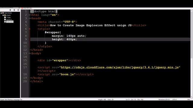 How to Create Image Explosion Effect using JS  Jquery Plugins Tutorial