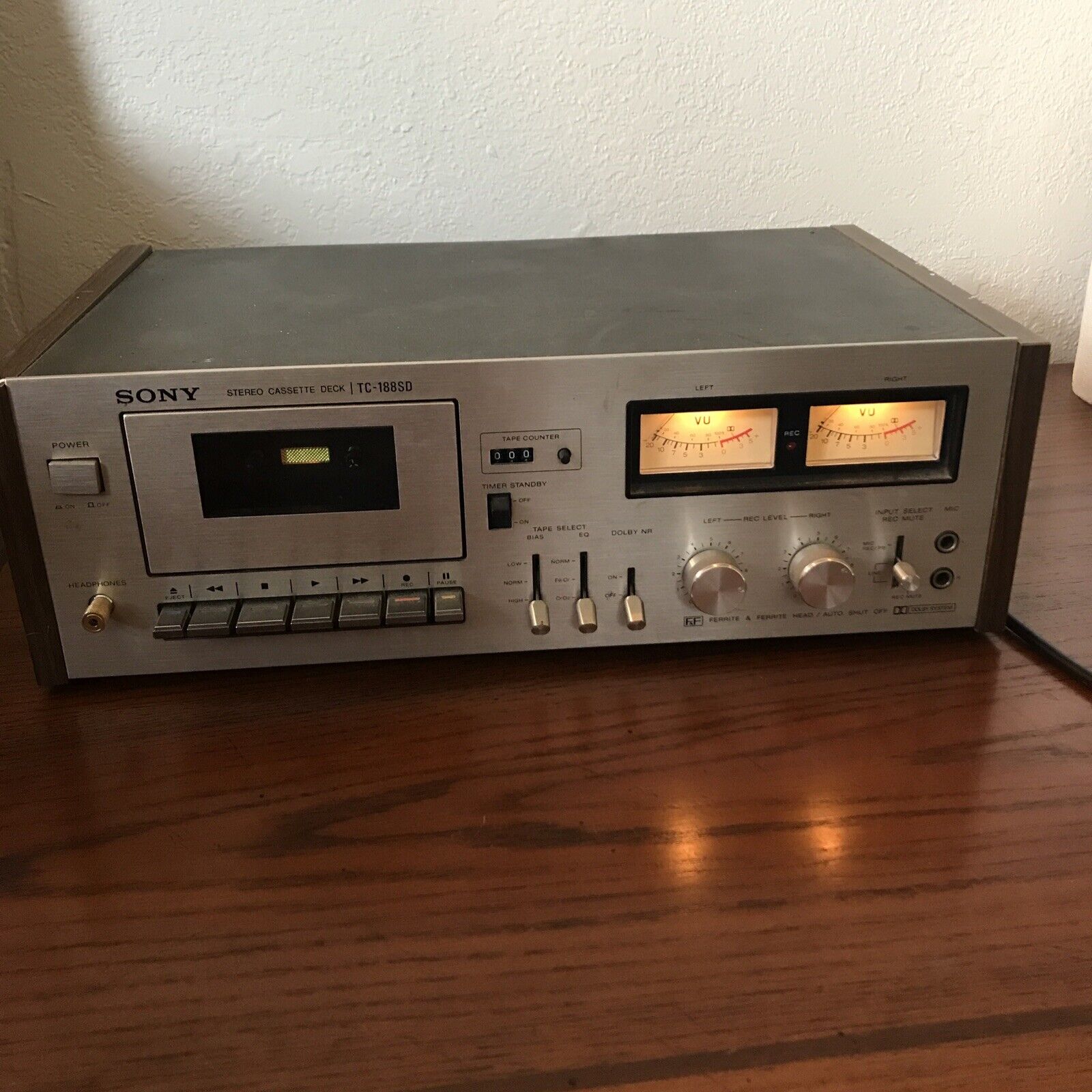 Винтажная стереокассетная дека Sony TC-188SD для магнитофона-Япония-1976-1978-год-Япония