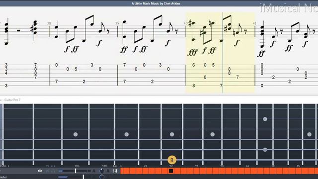 Guitar TAB (Chet Atkins) A Little Mark Music | (1924-2001) Tutorial / Sheet / Lesson #iMn