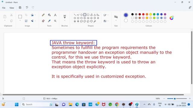 JAVA throw keyword in Exception Handling | JAVA for Beginners | Silan Software | Pythontpoints.com