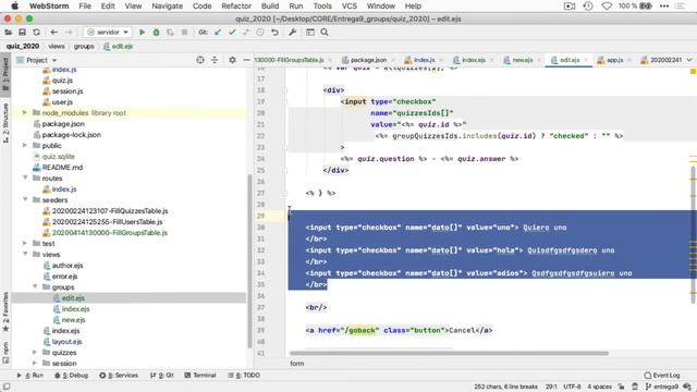 Entrega: Quiz Groups