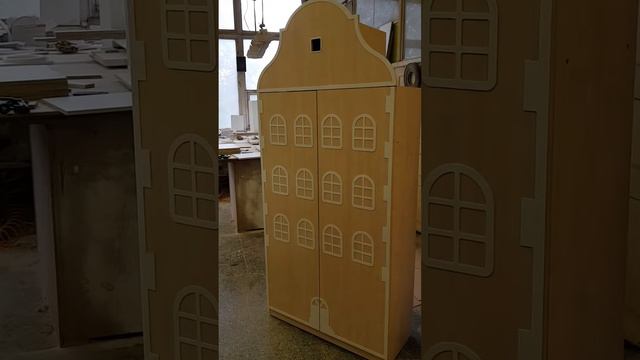 Шкаф "Голландские домики" - Прямой шкаф в детскую комнату АМСТРЕРДАМ.Серия "ФЭНТЕЗИ"