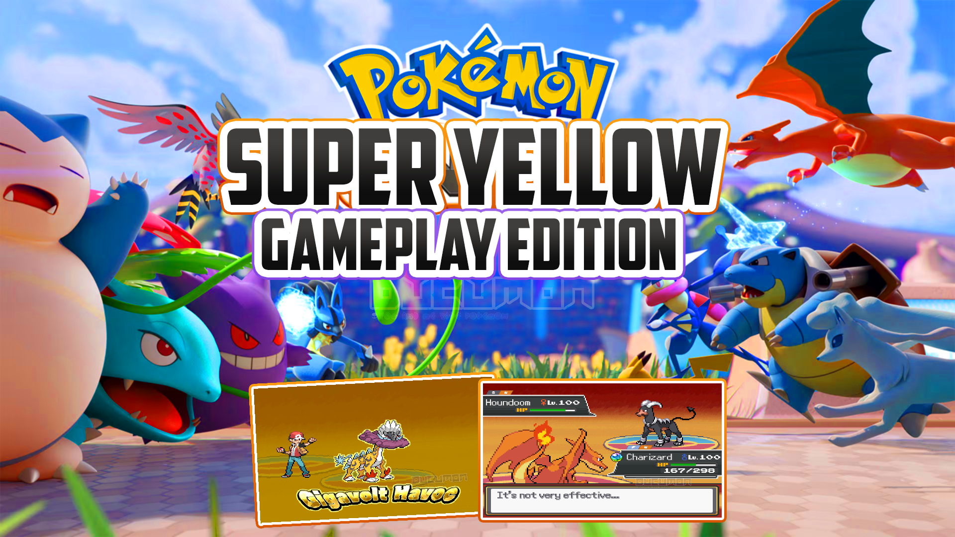 Pokemon Super Yellow Gameplay Edition — игра, созданная фанатами. Вы можете создать команду своей ме
