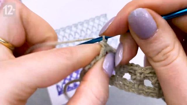 Рельефный ажурный узор крючком. Разбор схемы вязания крючком. Схемы крючком для начинающих