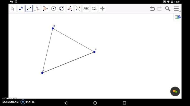 Creating GeoGebra Sketches Using An Android Tablet