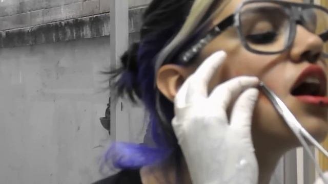 cheek piercing