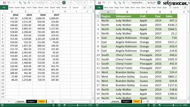 Dynamic Unpivot Data in Excel | Project Demo | Excel Sifu