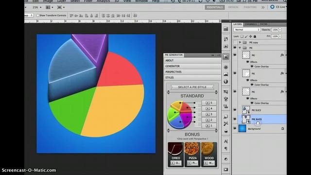 Tutorial: 3D Pie Charts Generator Photoshop CS5 Panel