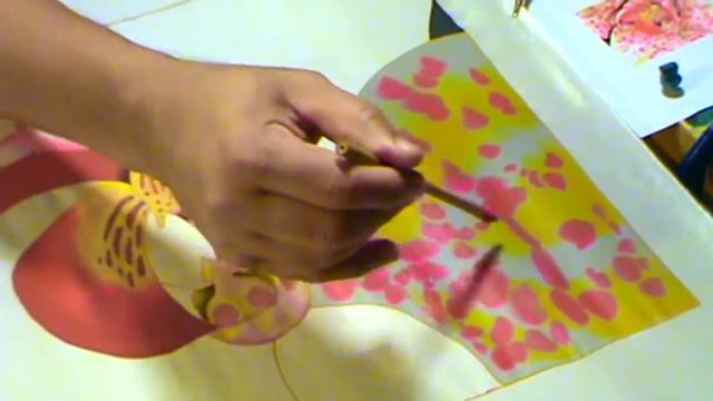 BATIK SILK PAINTING WITH JEAN-BAPTISTE - FINE ART - ORCHID