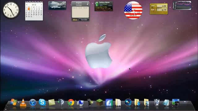 How to change your Windows 7 computer into a Macbook desktop.