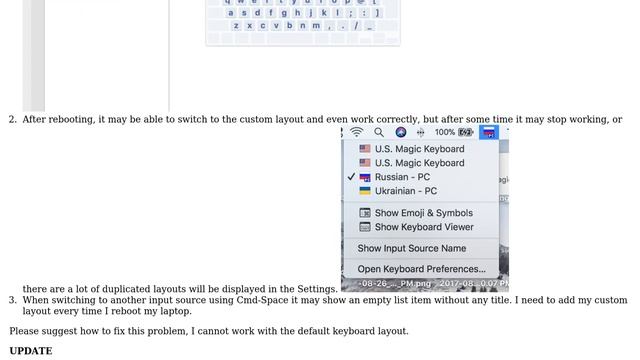 Apple: Custom keyboard layout problem High Sierra