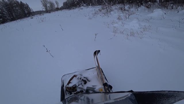 Мототолкач-Ураган, тону в глубоком снегу , зимняя охота!