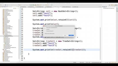 RetainAll Method in all Set Classes Video-54