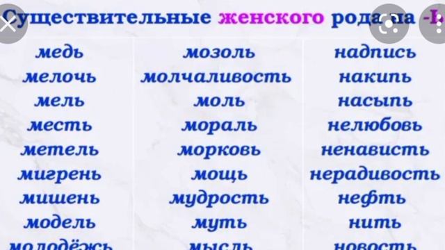 ь  ilə bitən sözlər.Слова, оканчивающиеся на ь.