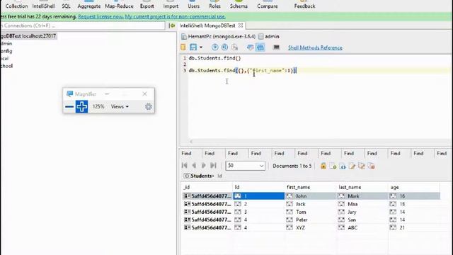 MongoDb tutorial in Hindi | Projection in MongoDb (Part-10)